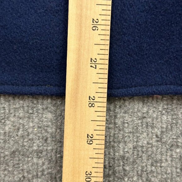 Roots Women's Jacket Full Zip Blue Wool Leather Varsity Vtg Canada Size 4 - Picture 9 of 9